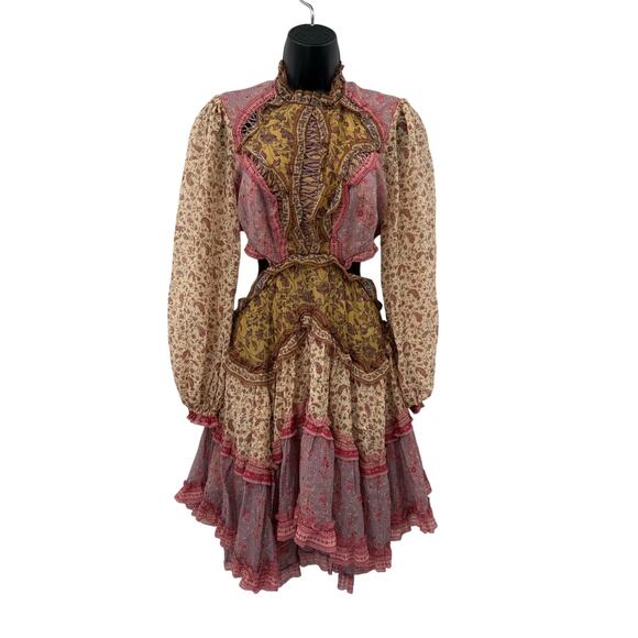 Zimmermann 3 Juniper cutout floral ruffle mini dress - Picture 5 of 12